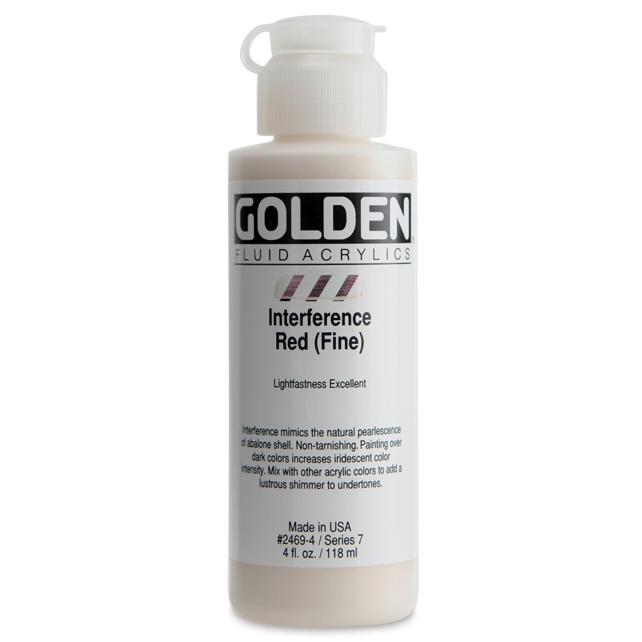 Golden Fluid Acrylics - Interference Red (Fine), 4 oz bottle